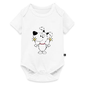 HUND - WUNDERKERZEN - NEUJAHR - SILVESTER - TIER - Baby Premium Kurzarmbody - Weiß - Vorne
