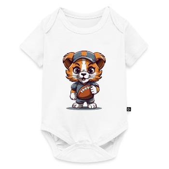 Mascotte d’animal de football américain Lion mignon - Body à manches courtes Premium Bébé - blanc - Devant