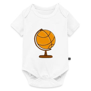 BASKETBALL - WELT - GLOBUS - SPORT - Baby Premium Kurzarmbody - Weiß - Vorne
