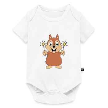 WUNDERKERZEN - NEUJAHR - SILVESTER - EICHHÖRNCHEN - Baby Premium Kurzarmbody - Weiß - Vorne
