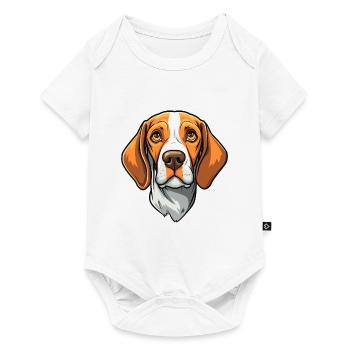 Ariege Pointer Hund Rasse Cartoon Kawaii Illustrati - Baby Premium Kurzarmbody - Weiß - Vorne