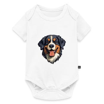 Berner Laufhund Dog Breed Cartoon Kawaii Illustrat - Baby Premium short-sleeve bodysuit - white - Front
