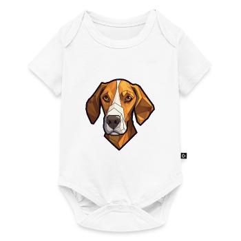 Braque Français Race de chien Cartoon Kawaii Illustrat - Body à manches courtes Premium Bébé - blanc - Devant