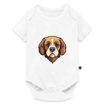 Sapsali Dog Breed Cartoon Kawaii Illustration - Baby Premium short-sleeve bodysuit - white - Front