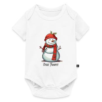 Bonhomme de neige drôle Stay Frosty - Body à manches courtes Premium Bébé - blanc - Devant
