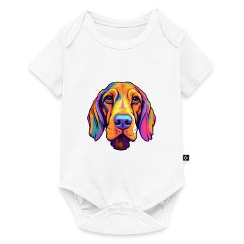 Estonian Hound Dog Breed Cartoon Kawaii Illustrati - Baby Premium short-sleeve bodysuit - white - Front