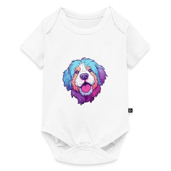 Himalaya-Schäferhund Hunderasse Karikatur Kawaii Illust - Baby Premium Kurzarmbody - Weiß - Vorne
