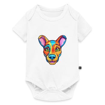 Kangaroo Dog Breed Cartoon Kawaii Illustration - Baby Premium short-sleeve bodysuit - white - Front