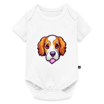 Kooikerhondje Dog Breed Cartoon Kawaii Illustratio - Baby Premium short-sleeve bodysuit - white - Front