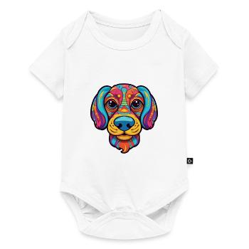 Middle Asian Ovtcharka Dog Breed Cartoon Kawaii Il - Baby Premium short-sleeve bodysuit - white - Front