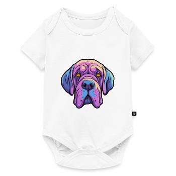 Neapolitanischer Mastiff Hunderasse Cartoon Kawaii Illust - Baby Premium Kurzarmbody - Weiß - Vorne