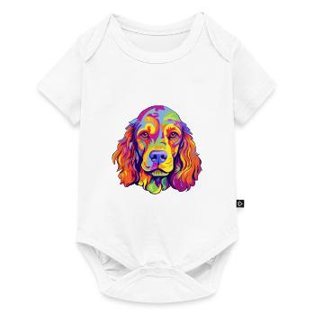 Norfolk Spaniel Dog Breed Cartoon Kawaii Illustrat - Baby Premium short-sleeve bodysuit - white - Front