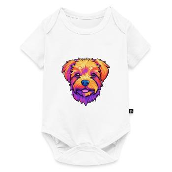 Norfolk Terrier Dog Breed Cartoon Kawaii Illustrat - Baby Premium short-sleeve bodysuit - white - Front