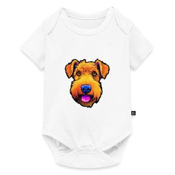 Lakeland Terrier chien race Cartoon Kawaii Illustra - Body à manches courtes Premium Bébé - blanc - Devant