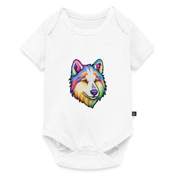 Labrador Husky chien race Cartoon Kawaii Illustrati - Body à manches courtes Premium Bébé - blanc - Devant