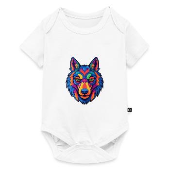 Kunming Wolfhund Hunderasse Cartoon Kawaii Illustrat - Baby Premium Kurzarmbody - Weiß - Vorne