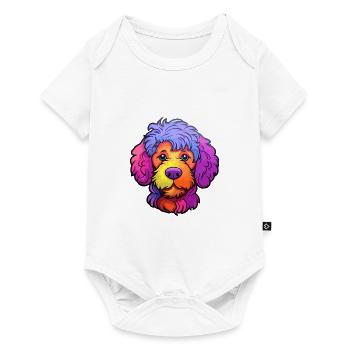 Deutsche Schäferhundsrasse Cartoon Kawaii Illust - Baby Premium Kurzarmbody - Weiß - Vorne