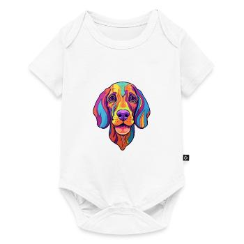 Braque Du Bourbonnais Race De Chien Cartoon Kawaii Ill - Body à manches courtes Premium Bébé - blanc - Devant