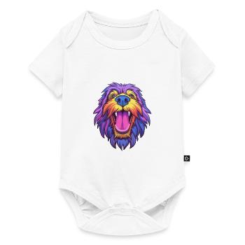Bergamasco Berger Chien Race Cartoon Kawaii Illus - Body à manches courtes Premium Bébé - blanc - Devant