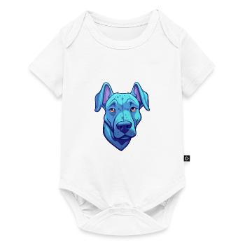 Blauer thailändischer Ridgeback-Hund Rasse Cartoon Kawaii Abbus - Baby Premium Kurzarmbody - Weiß - Vorne