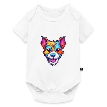 Japanese Terrier Dog Breed Cartoon Kawaii Illustra - Baby Premium short-sleeve bodysuit - white - Front