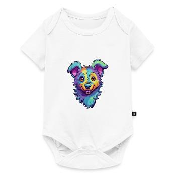 Italien Volpino Chien Race Cartoon Kawaii Illustrat - Body à manches courtes Premium Bébé - blanc - Devant