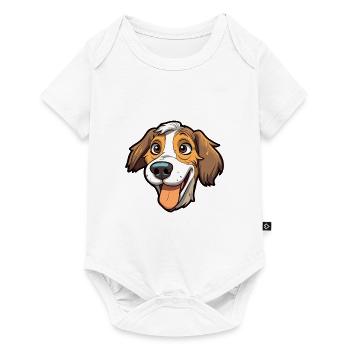 Perdiguero Navarro Hunderasse Karikatur Kawaii Illust - Baby Premium Kurzarmbody - Weiß - Vorne