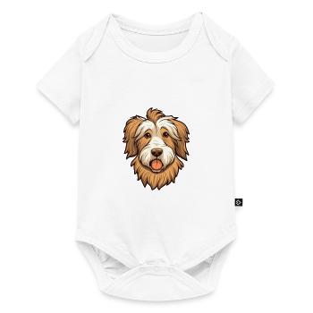 Catalan Sheepdog Dog Breed Cartoon Kawaii Illustra - Baby Premium short-sleeve bodysuit - white - Front