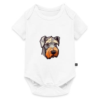 Cesky Terrier Hunderasse Cartoon Kawaii Illustration - Baby Premium Kurzarmbody - Weiß - Vorne