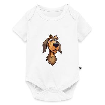 Drentse Patrijshond Race De Chien Cartoon Kawaii Illus - Body à manches courtes Premium Bébé - blanc - Devant