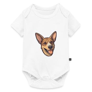 Tchécoslovaque Vlcak chien race dessin animé kawaii ill - Body à manches courtes Premium Bébé - blanc - Devant
