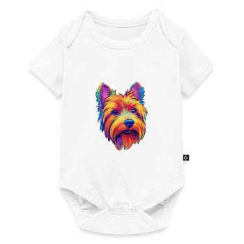 Silky Terrier Race De Chien Cartoon Kawaii Illustratio - Body à manches courtes Premium Bébé - blanc - Devant