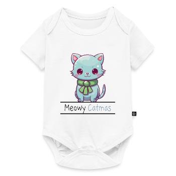 Meowy Catmas Drôles De Chats Noël - Body à manches courtes Premium Bébé - blanc - Devant