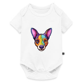 Rat Terrier Dog Breed Cartoon Kawaii Illustration - Baby Premium short-sleeve bodysuit - white - Front