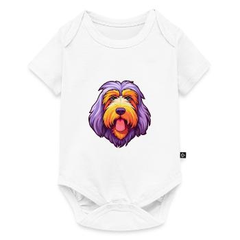 Polish Lowland Sheepdog Dog Breed Cartoon Kawaii I - Baby Premium short-sleeve bodysuit - white - Front