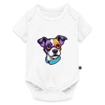 Teddy Roosevelt Terrier chien race Cartoon Kawaii I - Body à manches courtes Premium Bébé - blanc - Devant