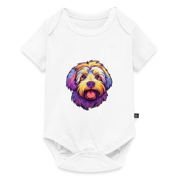 Catalan Sheepdog Dog Breed Cartoon Kawaii Illustra - Baby Premium short-sleeve bodysuit - white - Front