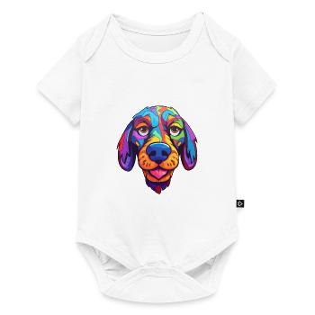 Cao De Gado Transmontano Hunderasse Cartoon Kawaii - Baby Premium Kurzarmbody - Weiß - Vorne