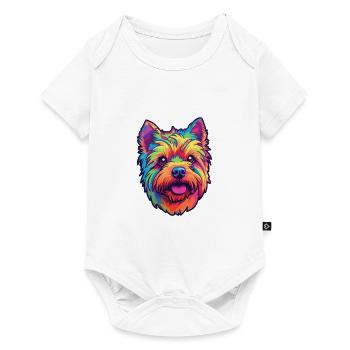 Cairn Terrier Chien Race Cartoon Kawaii Illustratio - Body à manches courtes Premium Bébé - blanc - Devant