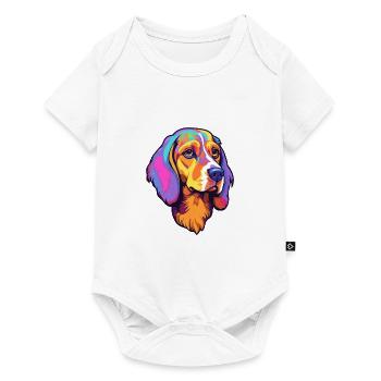 Beagle Harrier chien race Cartoon Kawaii Illustrati - Body à manches courtes Premium Bébé - blanc - Devant