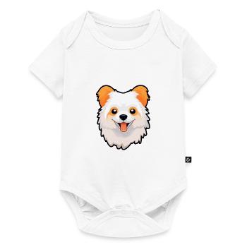 Jouet allemand Spitz chien race Cartoon Kawaii Illustra - Body à manches courtes Premium Bébé - blanc - Devant