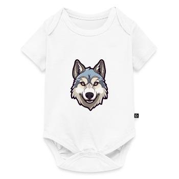 Tamaskan Dog Breed Cartoon Kawaii Illustration - Baby Premium short-sleeve bodysuit - white - Front