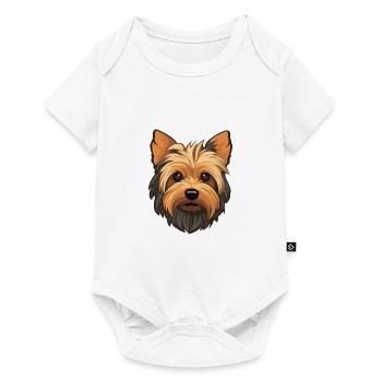 Silky Terrier Race De Chien Cartoon Kawaii Illustratio - Body à manches courtes Premium Bébé - blanc - Devant