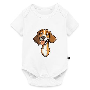 Sabueso Fino Colombiano race de chien dessin animé Kawaii I - Body à manches courtes Premium Bébé - blanc - Devant