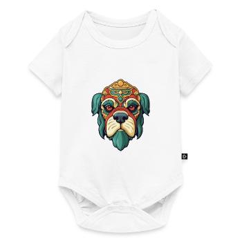 Chinese Imperial Dog Breed Cartoon Kawaii Illustra - Baby Premium short-sleeve bodysuit - white - Front