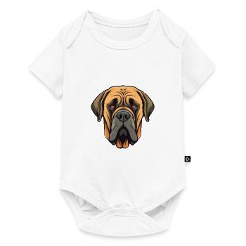 Alpine Mastiff Dog Breed Cartoon Kawaii Illustrati - Baby Premium short-sleeve bodysuit - white - Front