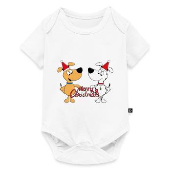 FROHE WEIHNACHTEN - HUNDE - TIERE - Baby Premium Kurzarmbody - Weiß - Vorne