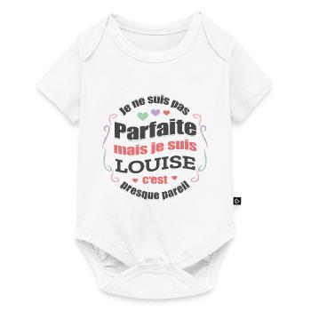 LOUISE PARFAITE - PRENOM LOUISE - Body à manches courtes Premium Bébé - blanc - Devant