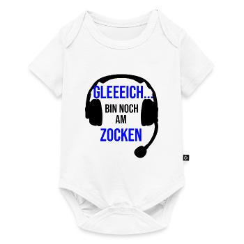 Gleich bin noch am Zocken - Baby Premium Kurzarmbody - Weiß - Vorne