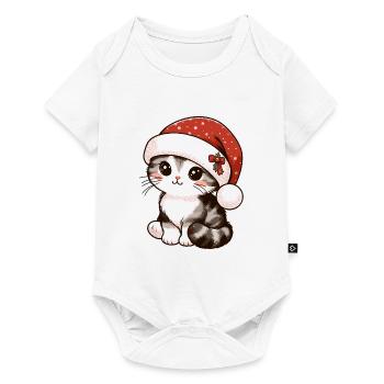 HOUSE CAT KITTY KITTEN PET CHRISTMAS HAT - Baby Premium short-sleeve bodysuit - white - Front